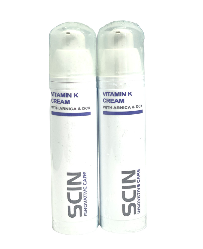 SCIN Innovative Care Vitamin K Cream With Arnica & DCX 45g New; LOT OF 2
