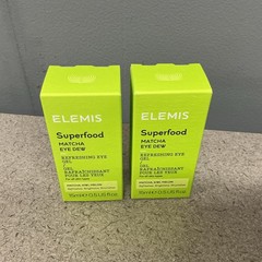 2x Elemis Superfood Matcha Eye Dew Refreshing Eye Gel .5oz/15mL Full NEW SEALED