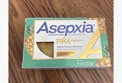 Asepxia Pineapple Exfoliating Bar Soap. Brightens Skin and Refines Pores. 4.0 Oz