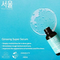 2-PACK / Seoul Ceuticals Korean Skin Care Ginseng Serum 1 fl oz/ 30ml