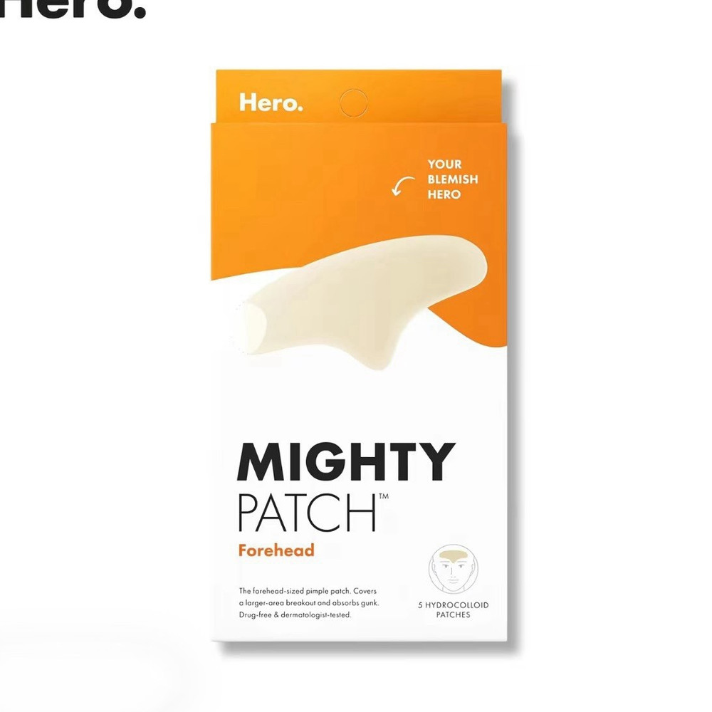 Hero Mighty Patch Forehead/Face Hydrocolloid Pimple Patches Drug-Free (5 Ct)