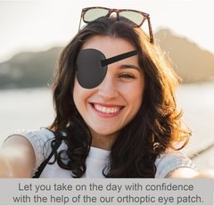 2PCS Adjustable 3D Eyepatch, Comfortable Medical Eye Patches for All Ages