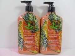 2 BOTTLES HEMPZ SWEET PINEAPPLE & HONEY MELON 17 OZ SHAMPOO FOR FINE HAIR