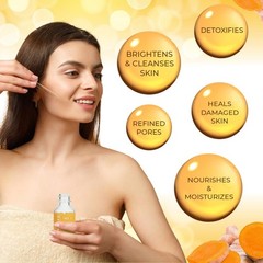 Turmeric Oil for Face & Body – All Natural Turmeric Skin Brightening Oil for