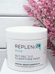 Replenix Gly/Sal 5-2 Clarifying Pads 60 Pads Acne Treatment NEW Sealed EXP 8/27