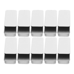 18 Pcs Empty Metal Tins With Lid Tinplate Rectangular Boxes For Small Storage