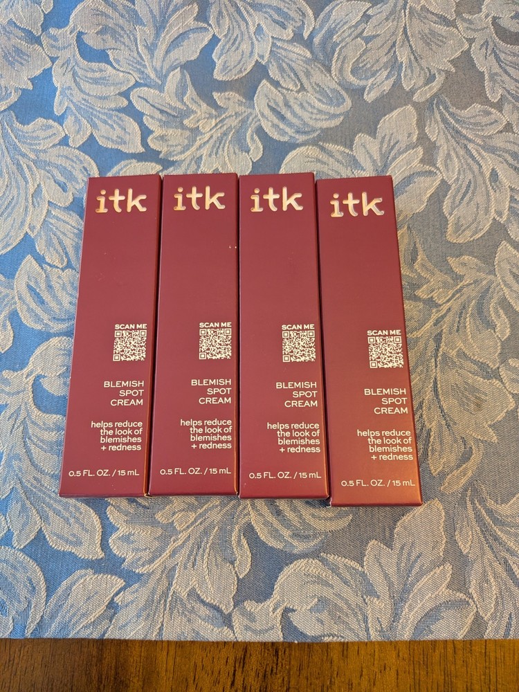 ITK Blemish Cream Lot Of 4 0.5 oz Acne Treatment 0.5% Salicylic Acid Vegan