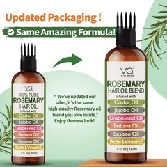 Blend Of Pure Rosemary Oil For Hair Growth With Castor, 6 Fl Oz (Pack of 1)