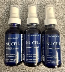 BodyHealth Nu Cell Genetic Health Anti-Aging Support Spray 3 Pack Sealed 1 oz
