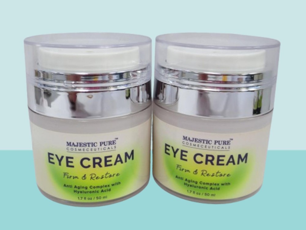 MAJESTIC PURE EYE CREAM FIRM & RESTORE ANTI AGING COMPLEX 1.7 OZ LOT OF 2
