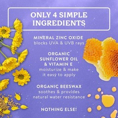 Badger Mineral Sunscreen SPF 50 Zinc Oxide Sunscreen with 98% Organic Ingredient