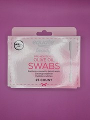 Equate Beauty Pre-Moistened Olive Oil Swabs For Cosmetic Detail Work 25 Count