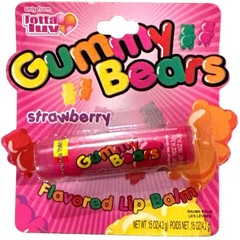 Vintage LOTTA LUV Strawberry Flavored GUMMY BEARS Lip Balm Moisturizing Formula