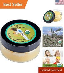 Organic Unscented Hand Salve with Jojoba & Beeswax – 2 oz Natural Healing Balm
