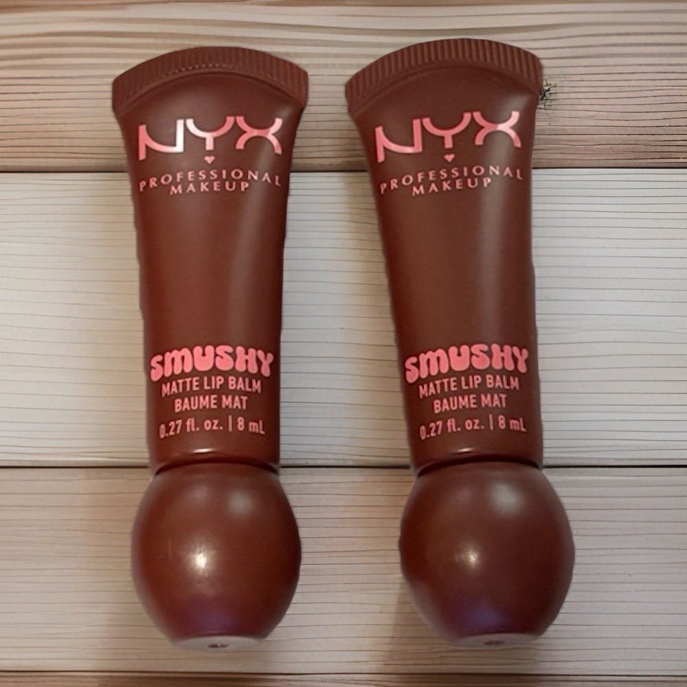 NYX Smushy Matte Lip Balm Smudge Fudge 0.27 fl oz ea. Lot of 2