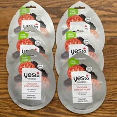 6 Pack – YESTO TOMATOES BLEMISH-PRONE SKIN – Charcoal Peel-off Mask
