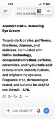 Aramore NAD+ Skin System Renewing Eye Cream 15 ml 0.5 fl oz New in Box