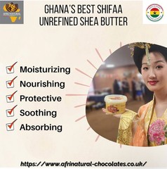 100% Ghana Unrefined Raw African Natural Shea Butter (Shifaa)Golden Smooth 250g
