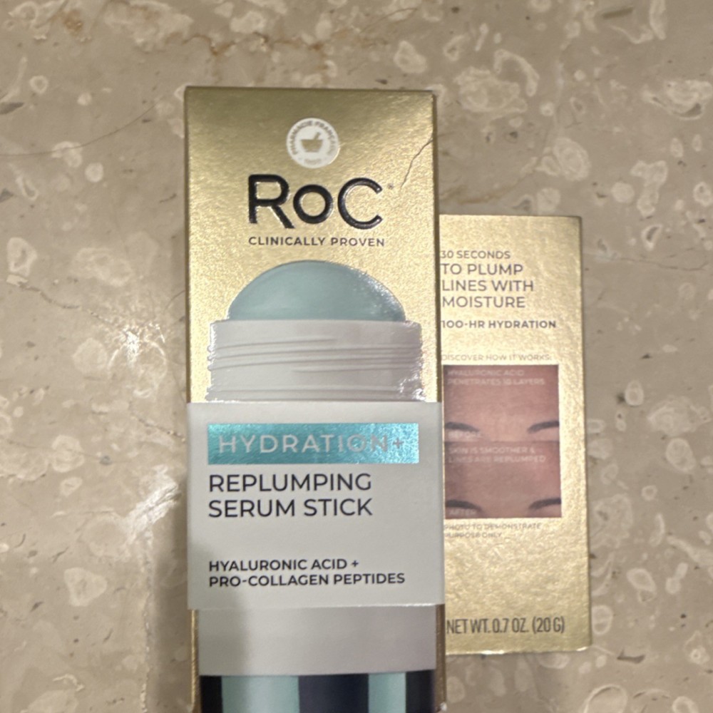 RoC Hydration+ Replumping Serum Stick Hyaluronic Acid Fragrance-Free 0.7 oz