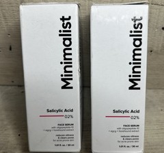 Minimalist Salicylic Acid 2% Serum 30mL Acne Blackhead Exfoliant 3/26 Lot of 2