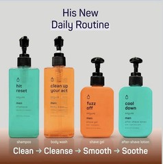 SpaLife Men’s Aloe Shampoo,Shave Gel,Aftershave,Body Wash & Lotion Grooming Kit