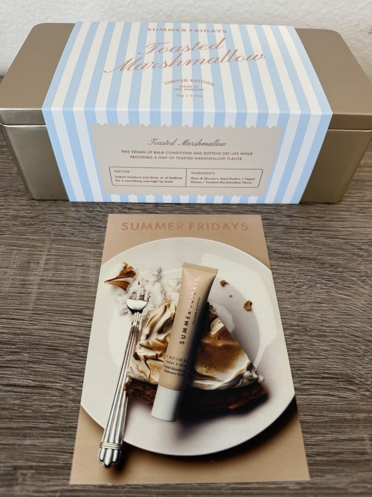 SUMMER FRIDAYS Lip Butter Balm Limited Edition TOASTED MARSHMALLOW W/Box