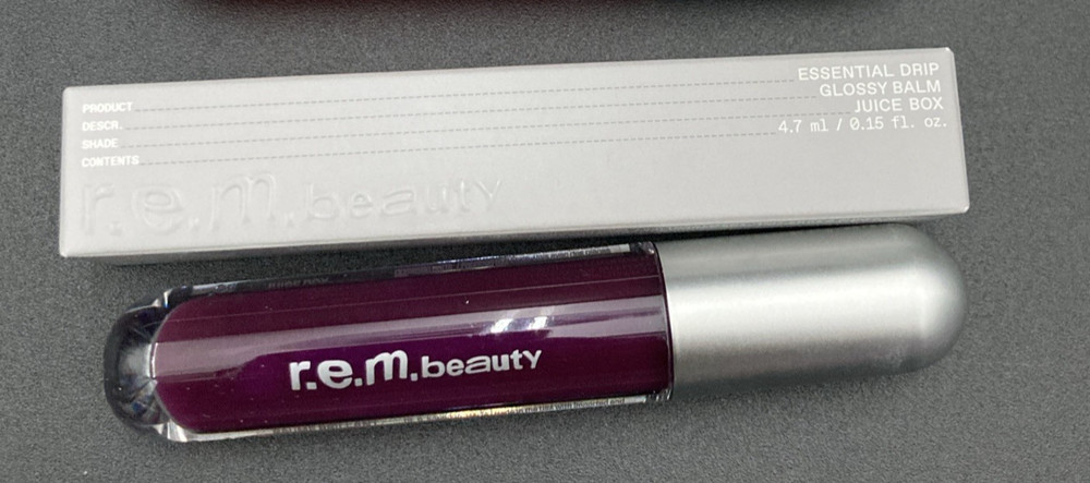 r.e.m. rem Beauty Essential Drip Glossy Balm-Juice Box-Full Sz 0.15 fl Oz/4.7mL