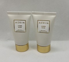 2 x Aerin Amber Musk Body Cream ~ 1oz/30ml Each ~ Total 2oz/60ml Travel Size NEW