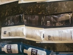 Verb Shampoo+Conditioner Travel Packs Set Samples,Ghost oil,shine+heat protect