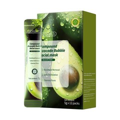 HUNMUI Compound Acid Avocado Bubble Mask 4gx12