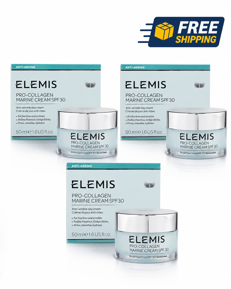 Elemis Pro-Collagen Marine Cream SPF30 50ml/1.6oz (Pack of 3) NEW-USA Shipping