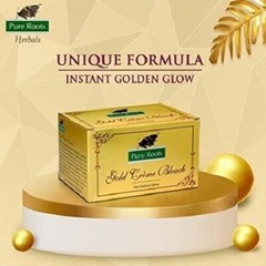 Pure Roots Herbal Gold Cream Bleach For Women & Men For Glowing Skin FREESHIPING