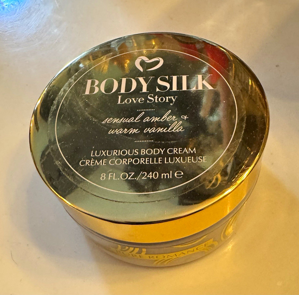 Body Silk Love Story Moisturizing Body Cream, Amber & Vanilla Scent 8 fl oz