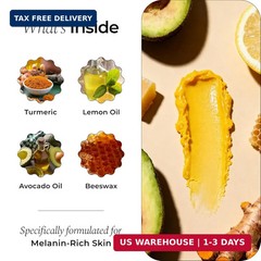 Glo Melanin All Natural Lemon and Turmeric Lip Balm – Natural Lip Balm Illuminat