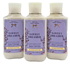 NEW Bath & Body Works Lot of 3 Bottles Lovely Dreamer Daily Body Lotion Cream 8