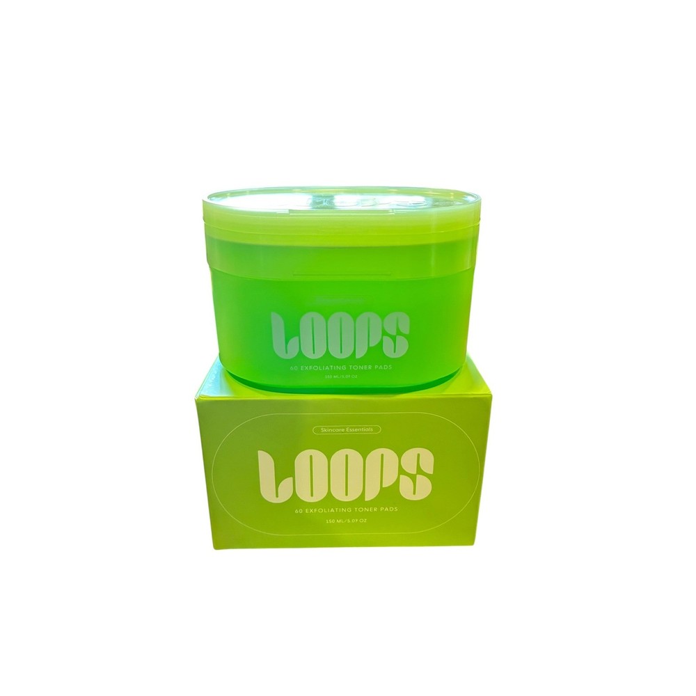Loops Beauty 60 Exfoliating Toner Pads 150ml Skincare Essentials New Unsealed