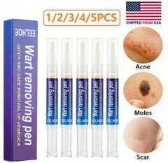 1-5PCS 12 Hours Wart Remover Pen Skin Tag Mole Remover Eliminate Foot Corn Warts