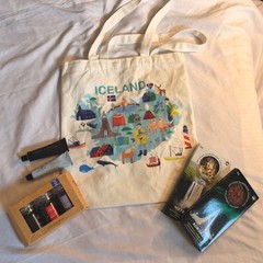 Iceland Souvenirs Mixed Canvas Tote Bag 2 Blue Lagoon Face Masks Icelandic SALT