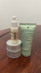 LOT Clinique Repairwear uplifting cream, 7day scrub & Caudalie Vinoperfect Serum