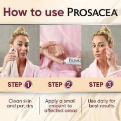 Prosacea ROSACEA GEL Relief: Redness Pimples Irritation MEDICATED HOMEOPATHIC