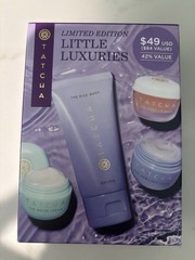 Tatcha LTD Ed. 4 Pc Set Dewy Skin Cream, Rice Wash, Water Cream, Lip Mask NIB