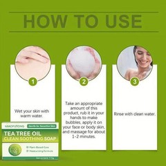 Tea Tree Oil Soap Deep Pore Cleansing Face Body Skin Nourishing 115g