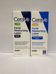 CeraVe Set PM/AM Facial Moisturizing Lotion Ultra Lighweight Brand New