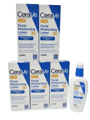 CERAVE AM FACIAL MOISTURIZING LOTION W/ SUNSCREEN SPF 30 3 OZ EXP: 2027 LOT OF 5