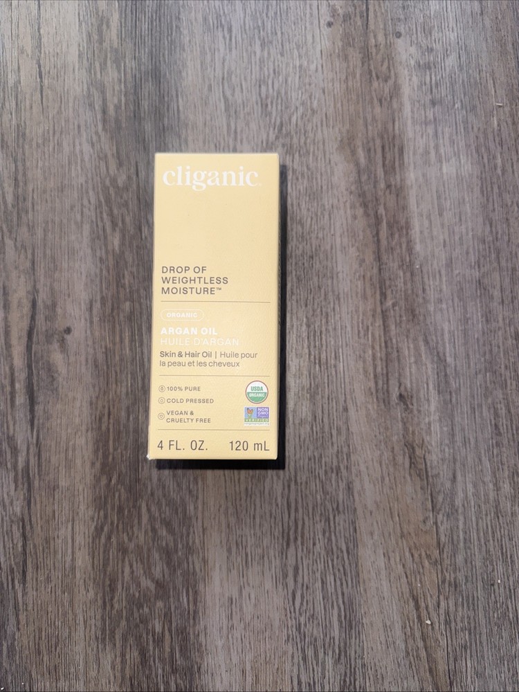 CLIGANIC ARGAN OIL 100% Pure & Natural – 4 fl oz (120 ml) SEALED EXP: 02/2029
