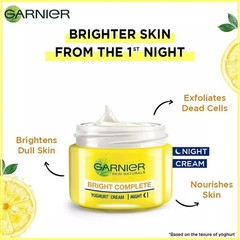 Garnier Bright Complete VITAMIN C YOGHURT Night Cream 40gm Pack