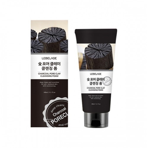 LEBELAGE Charcoal Pore Clay Cleansing Foam 180mL