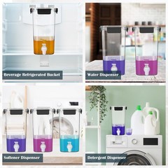 Soaoo 3 Set 87 oz Liquid Laundry Detergent Dispenser with Faucet and 87