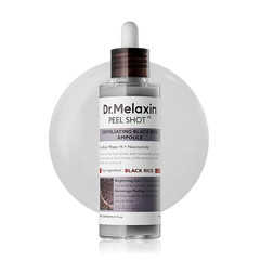 Peel Shot Black Rice Exfoliating Ampoule, Face Exfoliator with AHA BHA Niacinami