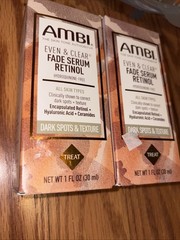 New Lot Of 2 Ambi Even & Clear Fade Serum Retinol Dark Spots & Texture 1 Fl Oz